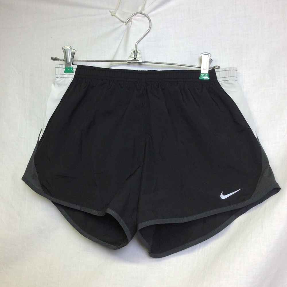 Nike Women's Dri-Fit Black Grey Running Shorts, Sz Small